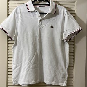 Mens Moncler short sleeve collard shirt